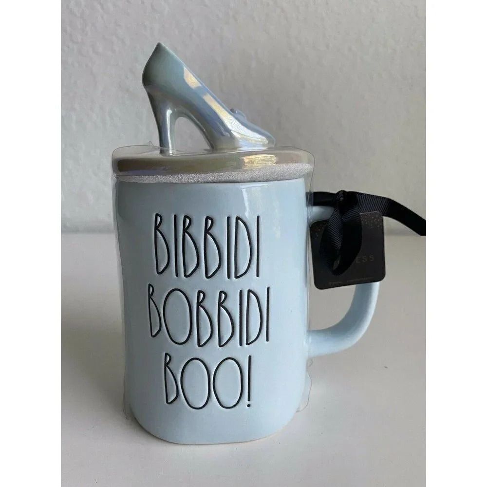 Rae Dunn Disney Princess Iridescent Cinderella Bibbidi Bobbidi Boo Topper Mug